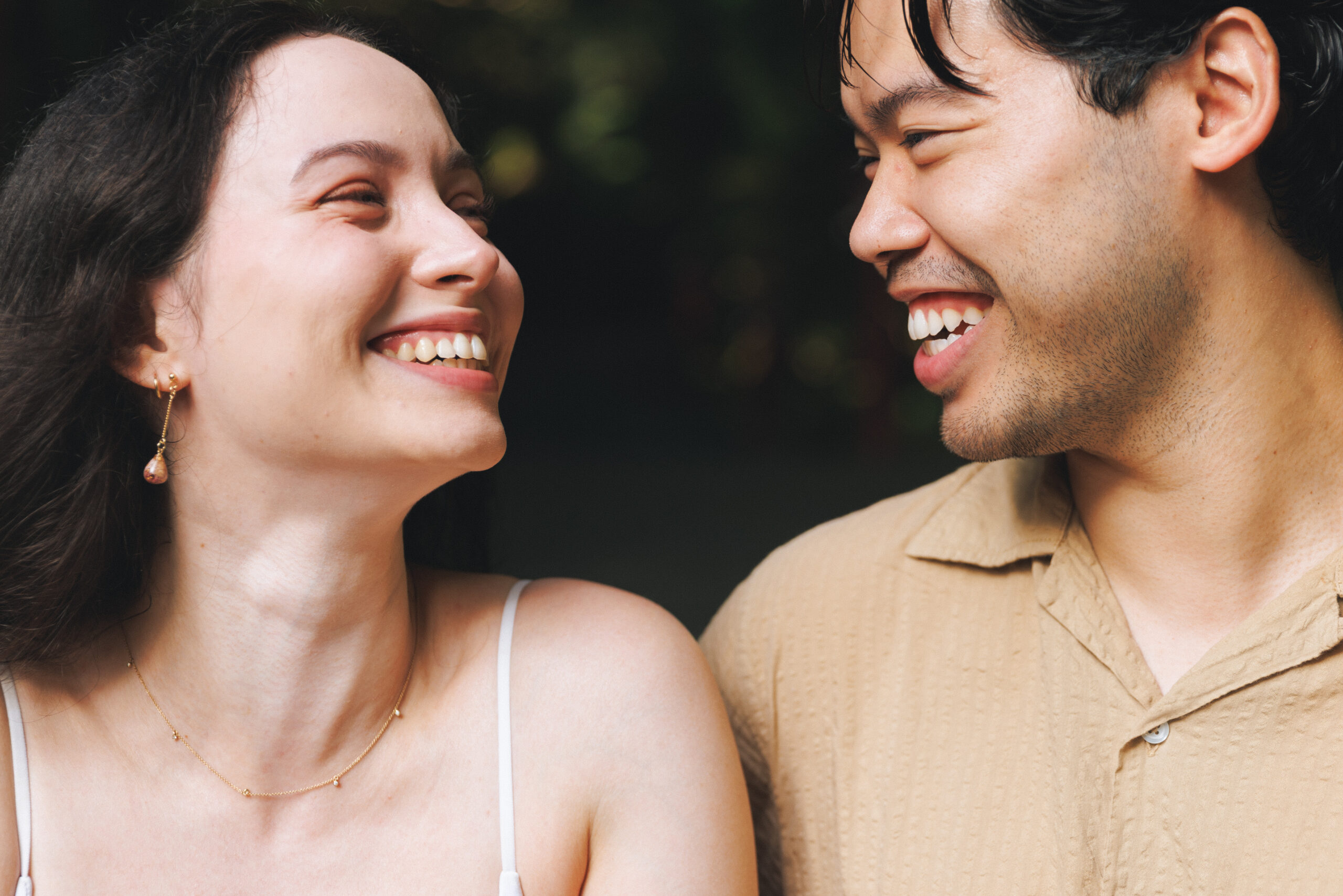 Surprise proposal in Hakone on a clear September morning, with blue skies and autumn light filtering through the trees, capturing emotional tears even without Mt. Fuji.