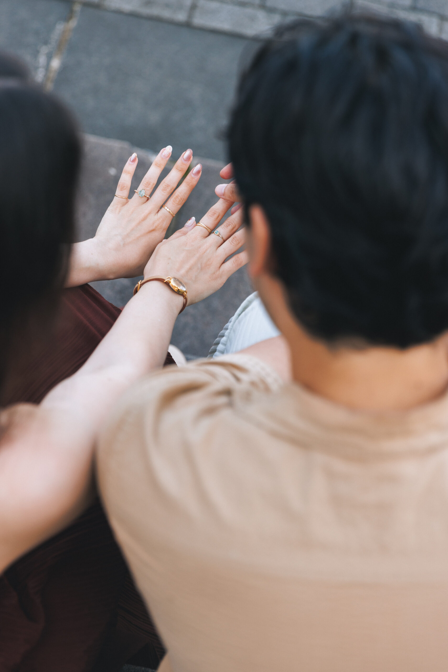 Surprise proposal in Hakone on a clear September morning, with blue skies and autumn light filtering through the trees, capturing emotional tears even without Mt. Fuji.